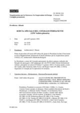 Giornale della 1254a Seduta speciale del Consiglio permanente