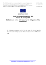 Statement by the Croatian EU Presidency on the responsibility for the shooting down of Malaysian Airlines flight MH17 on 17 July 2014 and of Ukraine International Airlines flight PS752 on 8 January 2020