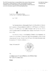 Information Exchange by the Delegation of Poland on Conventional Arms Transfer