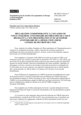 Document No.2, Commemorative Declaration on the Occasion of the Twenty-Fifth Anniversary of the OSCE Principles Governing Non-Proliferation and Fifteenth Anniversary of United Nations Security Council Resolution 1540