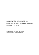 Convention relative à la Conciliation et à L'arbitrage au sein de la CSCE