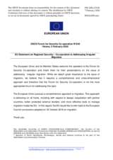 Statement by the Croatian EU Presidency in response to the presentations by Ms. E. E. Özbayoğlu Acarsoy, by Captain (Coast Guard) C. Kocabaş, and by Ms. S. Hofbauer