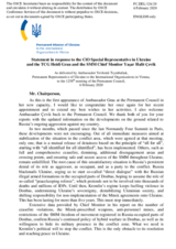 Statement by the Delegation of Ukraine in response to the update by Ambassador Heidi Grau and to the report by Ambassador Yaşar Halit Çevik