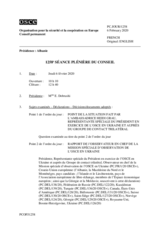 Journal de la 1258ème séance plénière du Conseil