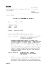 Journal de la 1257ème séance plénière du Conseil