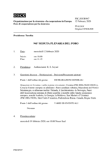 Giornale della 941a Seduta plenaria del Foro di cooperazione per la sicurezza