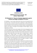 Statement by the Croatian EU Presidency on Russia’s ongoing aggression against Ukraine and illegal occupation of Crimea