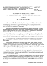 Statement by the Croatian EU Presidency on the Zero Discrimination Day, observed on 1 March 2020