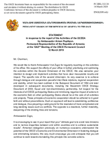 Statement by the Delegation of Armenia in response to the report by the Co-ordinator of OSCE Economic and Environmental Activities, Ambassador Vuk Žugić