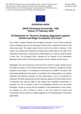 Statement by the Croatian EU Presidency on Russia’s ongoing aggression against Ukraine and illegal occupation of Crimea