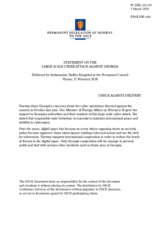 Statement by the Delegation of Norway on large scale cyberattack against Georgia