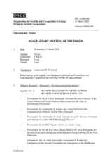 Journal of the 943rd Plenary Meeting of the Forum for Security Co-operation