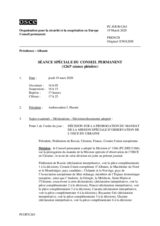 Journal de la 1263ème séance spéciale du Conseil permanent