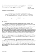 Statement by the Delegation of the Russian Federation on the human rights violations in Lithuania
