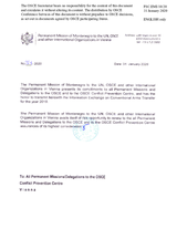 Information Exchange by the Delegation of Montenegro on Conventional Arms Transfer