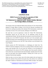 Statement by the Croatian EU Presidency in response to the opening remarks by H.E. Ambassador Dmytro Kuleba, Minister for Foreign Affairs of Ukraine 