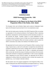 Statement by the Croatian EU Presidency in response to the report by the Head of the OSCE Programme Office in Nur-Sultan, Ambassador György Szabó
