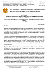 Statement by the Delegation of Armenia on the 75th anniversary of the end of World War II