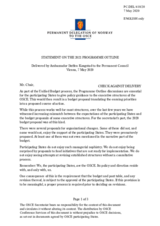 Statement by the Delegation of Norway in response to the presentation of the 2021 Programme Outline by the Secretary General, Ambassador Thomas Greminger