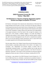 Statement by the Croatian EU Presidency on Russia’s ongoing aggression against Ukraine and illegal occupation of Crimea