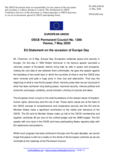Statement by the Croatian EU Presidency on Europe Day, to be observed on 9 May 2020