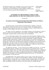 Statement by the Croatian EU Presidency in response to the report by the Head of the OSCE Mission to Moldova, Dr. Claus Neukirch