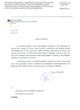 Information Exchange by the Delegation of Germany on Conventional Arms Transfer