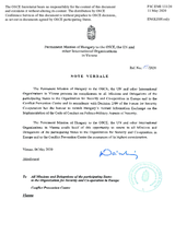 Response by the Delegation of Hungary to the Questionnaire on the Code of Conduct on Politico-Military Aspects of Security