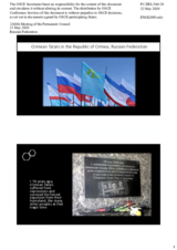 Presentation by the Delegation of the Russian Federation on remembrance of the victims of the deportation of the Crimean Tatar people from Crimea by the Soviet regime