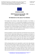 Statement by the Croatian EU Presidency on the case of Mr. Y. Dmitriev in the Russian Federation