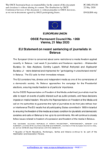 Statement by the Croatian EU Presidency on recent sentencing of journalists in Belarus