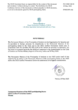 Response by the Delegation of Andorra to the Questionnaire on the Code of Conduct on Politico-Military Aspects of Security