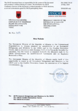 Response by the Delegation of Albania to the Questionnaire on Anti-Personnel Mines and Explosive Remnants of War