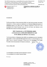 Response by the Delegation of Switzerland to the Questionnaire on Anti-Personnel Mines and Explosive Remnants of War