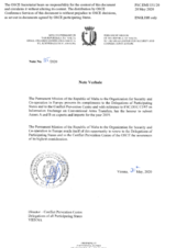 Information Exchange by the Delegation of Malta on Conventional Arms Transfer