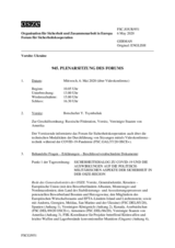 Journal der 945. Plenarsitzung des Forums