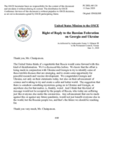 Statement by the Delegation of the United States of America in response to the statement by the Delegation of the Russian Federation