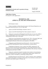 Permanent Council Decision No. 1369 Permanent Council Decision No. 1369
