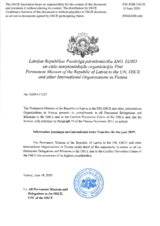 Information Exchange by the Delegation of Latvia on Conventional Arms Transfer