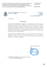 Response by the Delegation of Belgium to the Questionnaire on the Code of Conduct on Politico-Military Aspects of Security