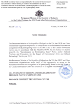 Response by the Delegation of Bulgaria to the Questionnaire on Participating States’ Policy and/or National Practices and Procedures for the Export of Conventional Arms and Related Technology