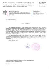 Response by the Delegation of the Czech Republic to the Questionnaire on Participating States’ Policy and/or National Practices and Procedures for the Export of Conventional Arms and Related Technology