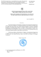 Response by the Delegation of Lithuania to the Questionnaire on Participating States’ Policy and/or National Practices and Procedures for the Export of Conventional Arms and Related Technology