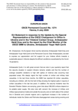 Statement by the German EU Presidency in response to the address by Ambassador Heidi Grau and to the report by Ambassador Yaşar Halit Çevik