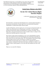 Statement by the Delegation of the United States of America on the United Kingdom’s Global Human Rights Sanctions Regulations 2020
