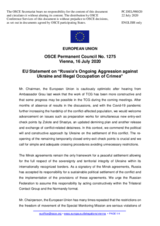 Statement by the German EU Presidency on Russia’s ongoing aggression against Ukraine and illegal occupation of Crimea