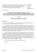 Statement by the Delegation of France, also on behalf of the Russian Federation and the United States of America, on the military offensive by Azerbaijan on the north-eastern part of the State border of Armenia