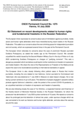 Statement by the German EU Presidency on violations of human rights and fundamental freedoms in the Russian Federation