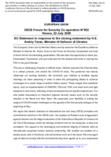 Statement by the German EU Presidency in response to the closing statement by Mr. A. Taran, Minister of Defence of Ukraine