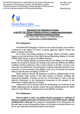 Statement by the Delegation of Ukraine on the subject of Russia’s ongoing aggression against Ukraine and illegal occupation of Crimea